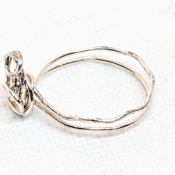 Handcrafted Sterling Silver Knot Ring Size 6.5 - Picture 3 of 8